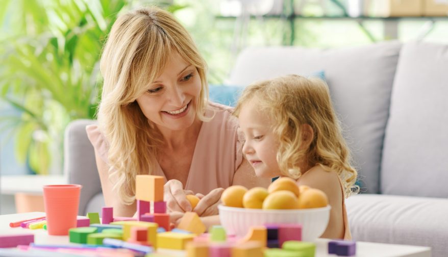 Cute girl eating a healthy snack